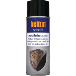 Peinture anti-corrosion 2 en 1 pour métaux - Belton - Coloris noir - Aérosol 400 ml