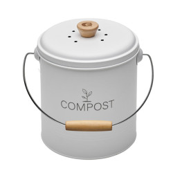 Seau à compost - Nogent - Coloris blanc - 4,5 L - 4.5l - 1Pc - 220mm