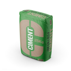 Ciment gris CEM II B-L 32,5 R - CE - 25 Kg - 56 Sacs / Palettes