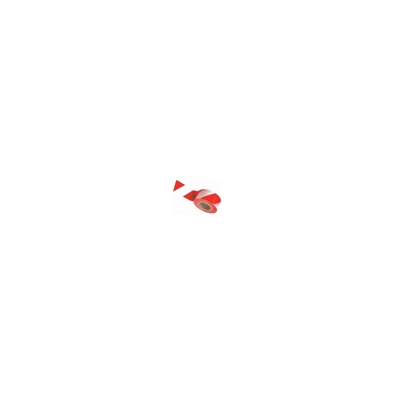 Rubalise rouge/blanc 100Mx80mm