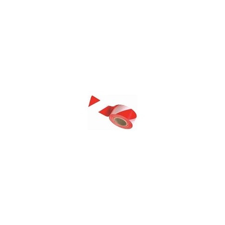 Rubalise rouge/blanc 100Mx80mm