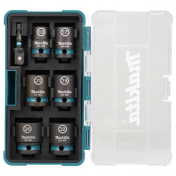 Coffret de 7 Douilles IMPACT BLACK + adaptateur HEX 1/4"