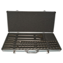 Coffret SDS-Max 4 forets, 1 pointe + 2 burins