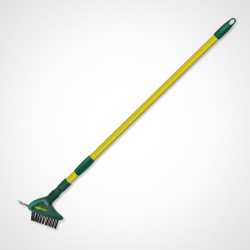 Brosse à joints de dallage - Gardirex - Longueur manche 80 à 140 cm - Couleur : Jaune, Vert