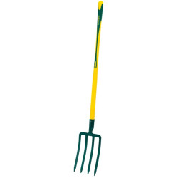 Fourche à bêcher à douille - Leborgne - 4 dents triangulaires 8 mm - Longueur manche 100 cm