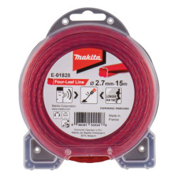 Fil nylon hélicoïdal rouge pour débroussailleuse à batterie (15 m)
