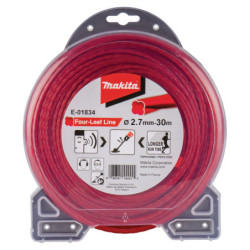 Fil nylon hélicoïdal rouge pour débroussailleuse à batterie (30 m)