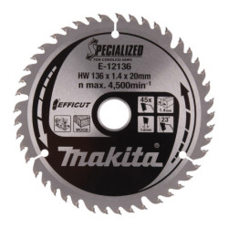 Lame Scie Circulaire EFFICUT 136 x 20 mm