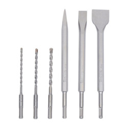 Coffret 3 Forets et 3 Outils de Burinage SDS-PLUS