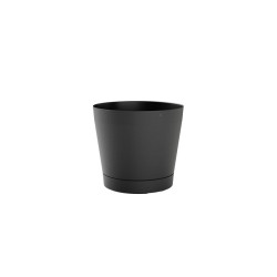 Pot avec soucoupe intégrée Orione - Tera - Coloris ash - Diamètre 24 cm - 1Pc - 22cm