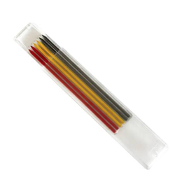 BOITE DE MINES SEULE - 3 COULEURS ( 2 ROUGES , 2 JAUNES , 2 NOIRES )