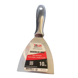 COUTEAU A ENDUIRE MONOBLOC TYPE AMERICAIN INOX 10CM