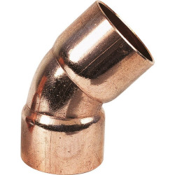 Raccord coudé 45° à souder - Cuivre - Femelle / Femelle - 41 - Diamètre femelle : 12 - 12 mm
