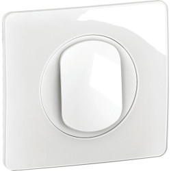 Interrupteur ou va-et-vient simple touche Celiane - Legrand - Coloris blanc - 10 A - 90mm