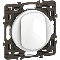 Poussoir simple touche composable Celiane - Legrand - Coloris blanc - 6 A - 74mm