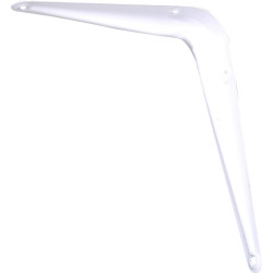 Equerre laquée blanche - 250mm - 200mm - Matière : Métal - Vendus par 12