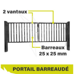 PORTAIL 2 VANTAUX larg 2M...