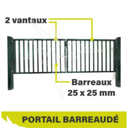 PORTAIL 2 VANTAUX larg 3M...