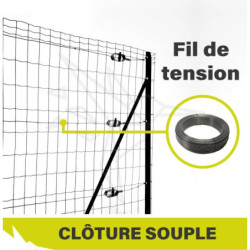 FIL DE TENSION - Plastifié gris - Lg 50M - Fil 2,4mm