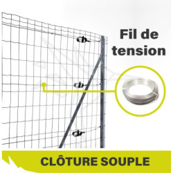 FIL DE TENSION – acier galvanisé - Bottilon 5 kg - Lg 363M – Fil 2,4mm