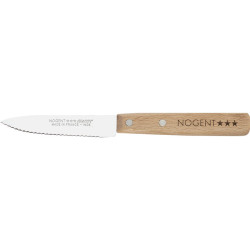 Couteau office Nogent Iconic - Nogent - Bois hêtre - Lame 9 cm crantée 3 mm