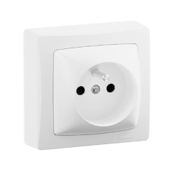 Prise de courant 2P+T Les Apparents - Legrand - Coloris blanc  - 16A - Tension : 250 V