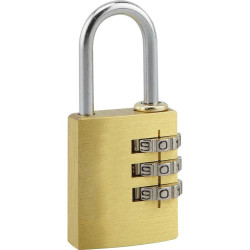 Cadenas à combinaison - Exem - 25 mm - 3 chiffres - 22mm - 30mm - Couleur : Beige