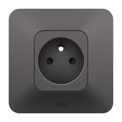 Prise de courant avec terre 2P+T Neptune - Legrand - 16 A - Coloris noir - Tension : 250 V