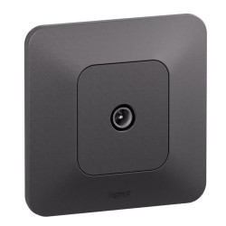 Prise télévision simple étoile Neptune - Legrand - Coloris noir  - Nombre de modules : 2 modules