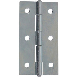 Charnière de meuble rectangulaire – TORBEL – acier zingué blanc – 80 × 45 mm - Vendus par 25