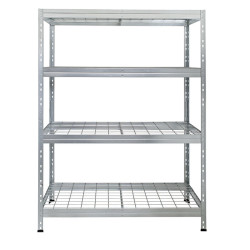 Étagère 4 niveaux métal avec rivets - Shelving - Hauteur 180 cm - Largeur 120 cm - 1200kg