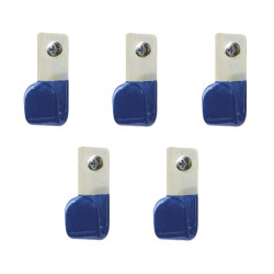 Crochet fer plat gainé - Mottez - Par 5 - 4.1cm - 2.4cm - Type de fixation : À visser