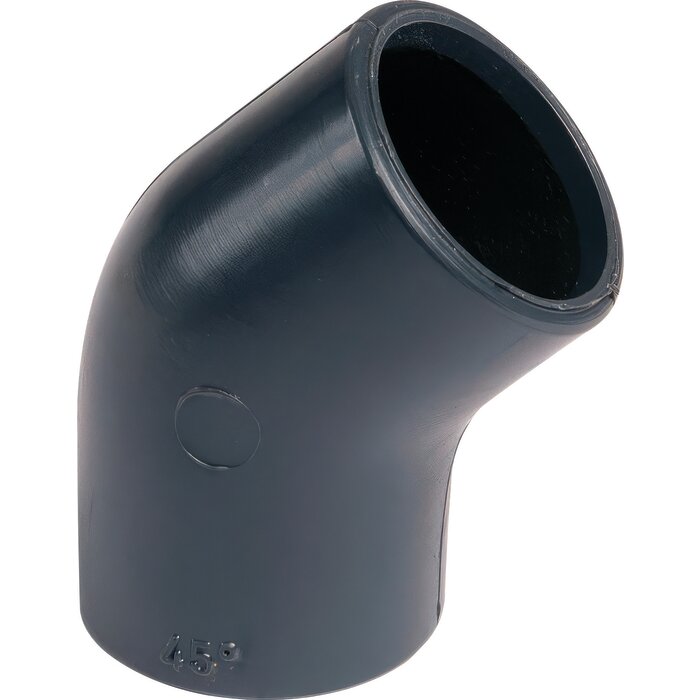 Raccord coudé 45° pression - GIRPI - PVC - Noir - Diamètre femelle : 50 ...